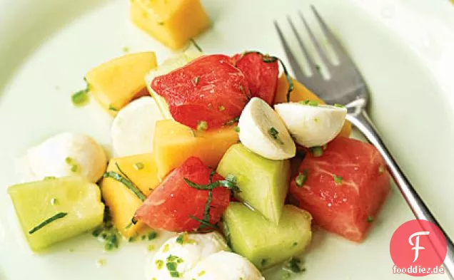 Drei-Melonen-Mozzarrella-Salat