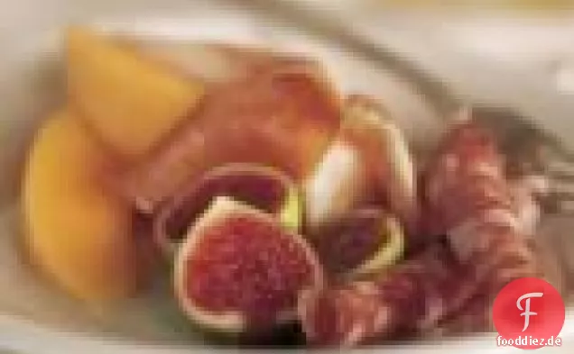 Schinken, Salami, Melone Und Feigen