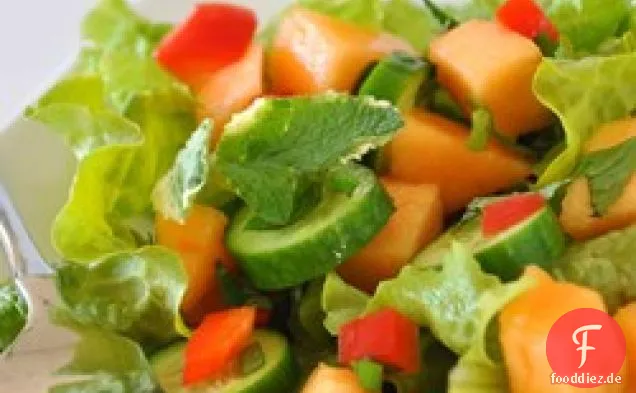 Spinat-Melonen-Salat Mit Minze