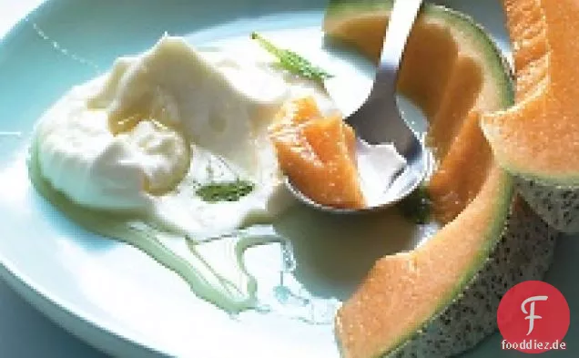 Melone mit Honigjoghurt