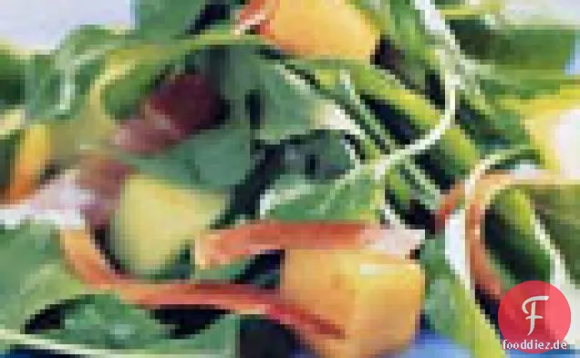 Melone, Rucola und Serrano-Schinken mit Geräuchertem Paprika Dressing