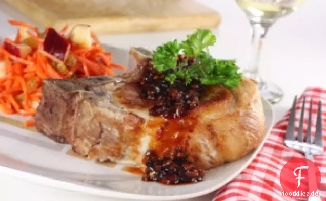 Anti-Krebs-Schweinekoteletts mit Kirschsauce