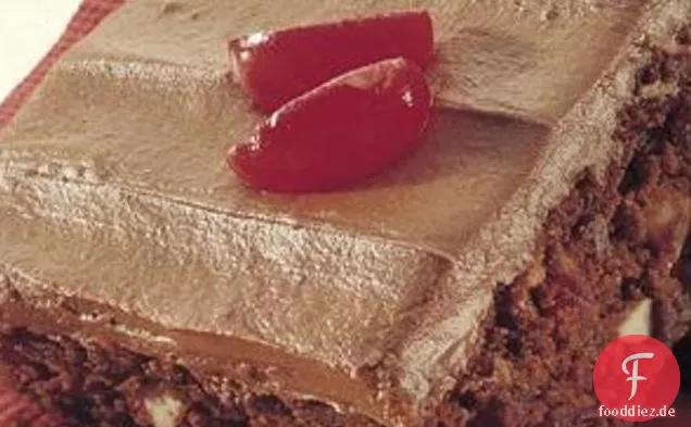 Kirsche-helle Schokoladen-Brownies