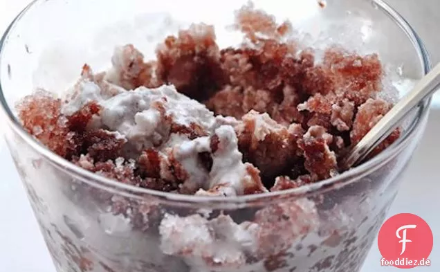 Kokoswasser Eis mit Kirsche Mosto Cotto & Sahne