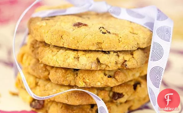 Kirsche, Sultana & Walnuss Cookies