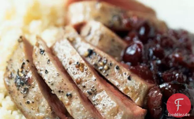 Ente mit Portwein und Cranberry-Kirschsauce