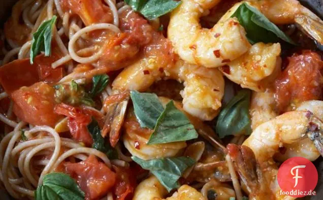 Garnelen Scampi Mit Linguine