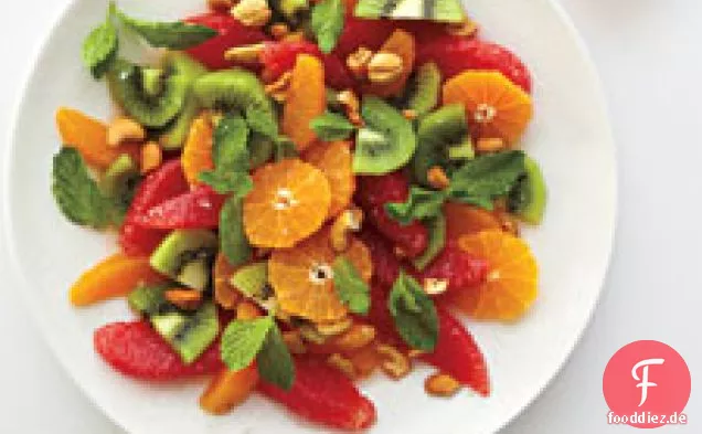 Zitrussalat mit Cashewnüssen und Minze