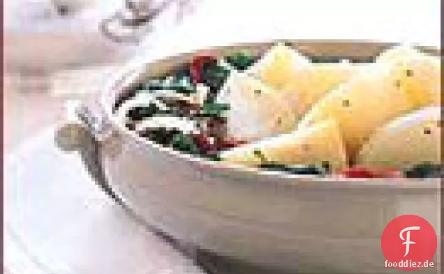 Rüben und Rübengrün mit Senfbutter