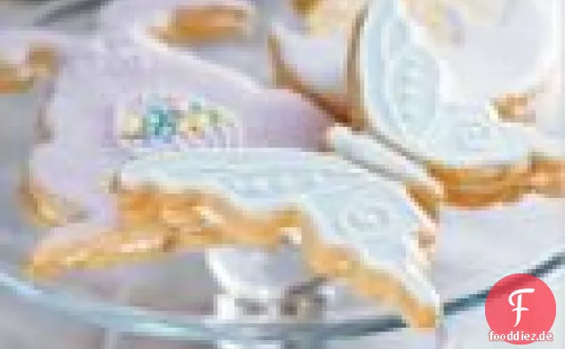 Kokosnuss-Shortbread-Kekse mit cremiger Butterglasur