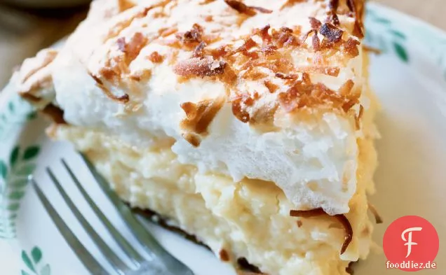 Kokosnuss-Vanillepudding-Baiser-Torte