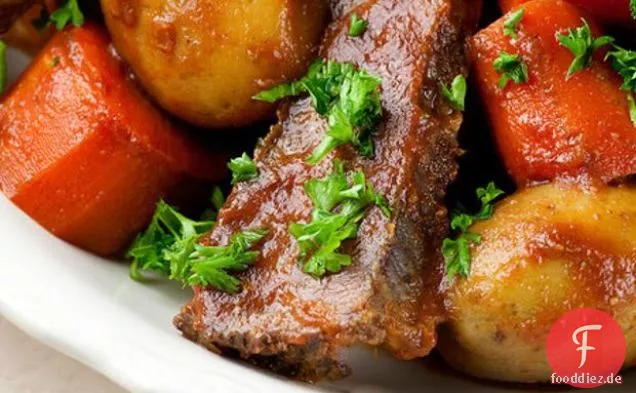 Brisket langsam gekocht in Kaffee und braunem Zucker