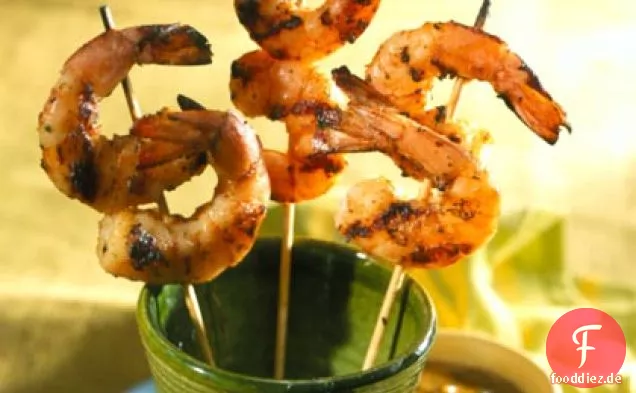 Shrimps Saté mit Erdnusssauce