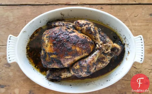 Kaffee-geriebenes gebratenes Huhn