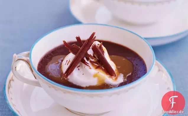Pots de Crème mit Schokolade, Chile und Espresso