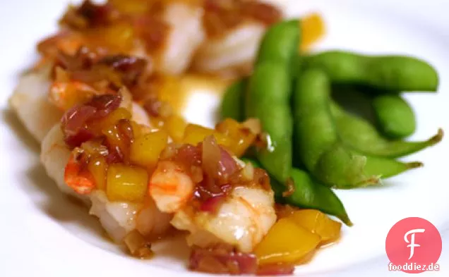 Mango gewürzte Garnelen