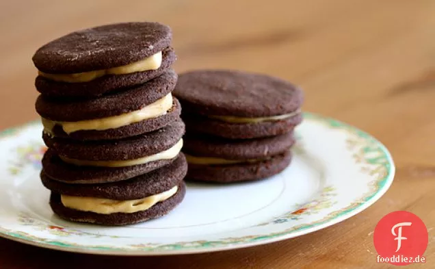 Schoko-Espresso-Sandwich-Cookies