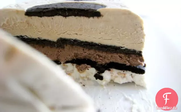 Mokka Toffee-Crunch Terrine {oder geschichtetes Eis Dessert}