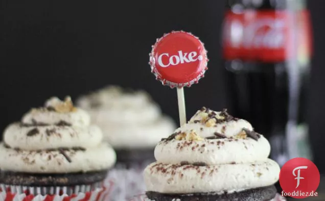 Coca-cola Cupcakes Mit Gesalzener Erdnussbutter-Bereifen