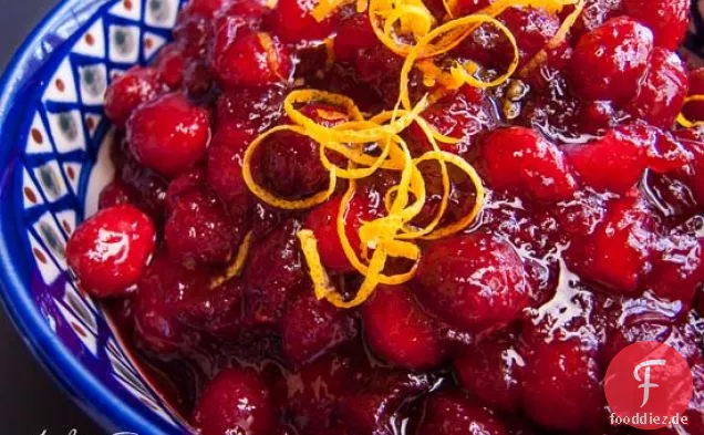 Cranberries mit Orangenschale und Portwein