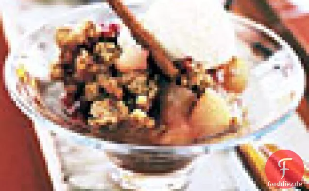 Birne-Cranberry-knusprig mit Zimt-Eis
