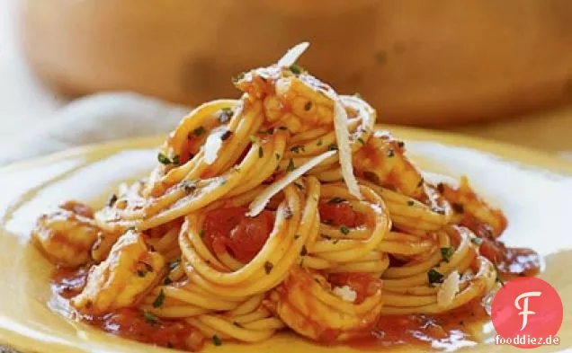 Garnelen nach italienischer Art mit Spaghetti