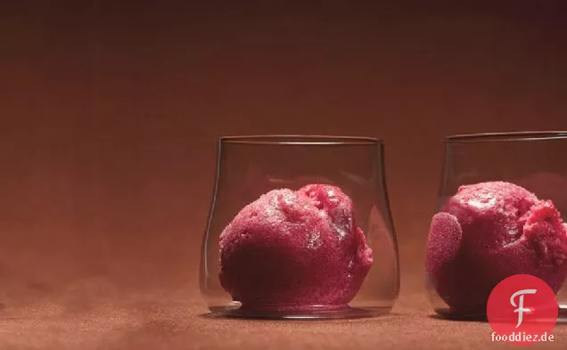 Cranberry und Vanilleschote Sorbet
