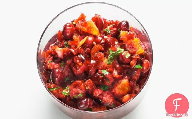 Cranberry-orange-Relish Mit Minze