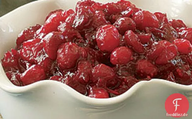 Cranberrysauce mit Vanille, Ahornsirup & Cassis