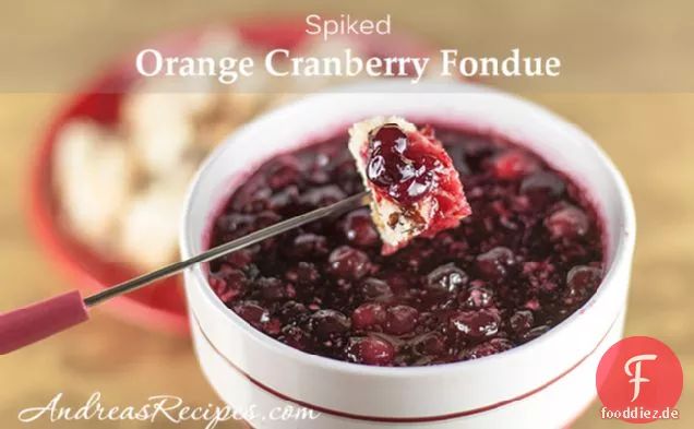 Gespickte Orangen-Cranberry-Fondue