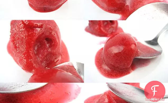 Cranberry und Vanilleschote Sorbet