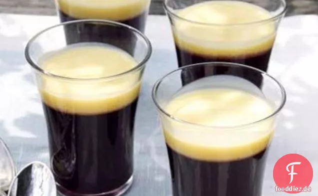 Johannisbeergelee mit Vanillepudding