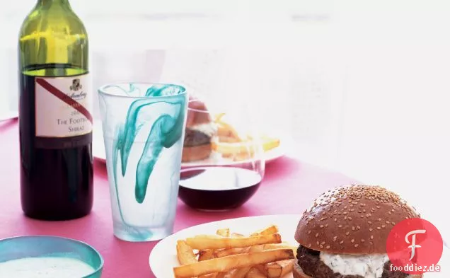 Marokkanische Lammburger mit Minze-Joghurt-Sauce