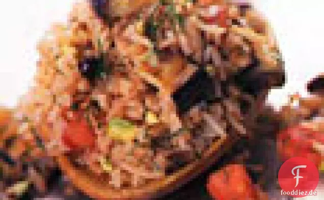 Auberginen-Pilaw mit Pistazien und Zimt
