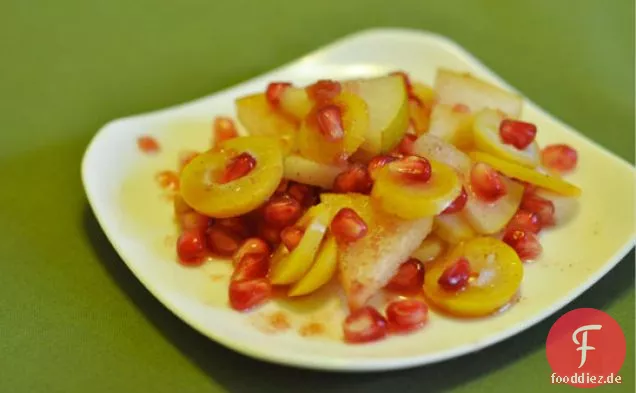 Asiatische Birne, Frisches Datum, und Granatapfelsalat