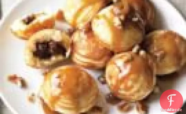 Klebrige Toffee gefüllte Pfannkuchen