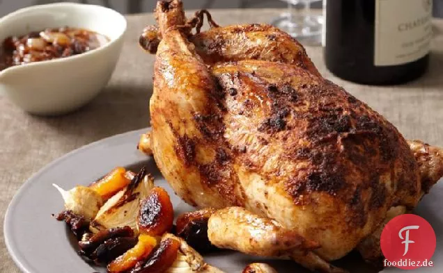 Marokkanisches gebratenes Huhn