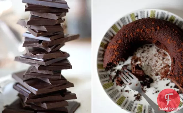 Schokoladen-Fudge-Kuchen mit einem Geheimnis