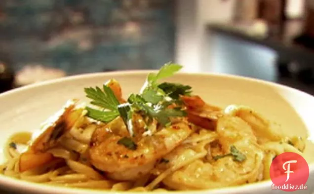 Garnelen Scampi mit Linguini