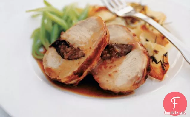 Port-mariniertes Schweinefleisch mit Pflaumen und Sardellen