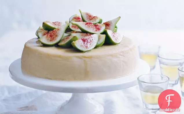 Ricotta-Käsekuchen Und Moscato Feigen