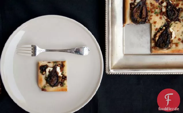 Pizza mit Balsamico gebraten mit Feigen