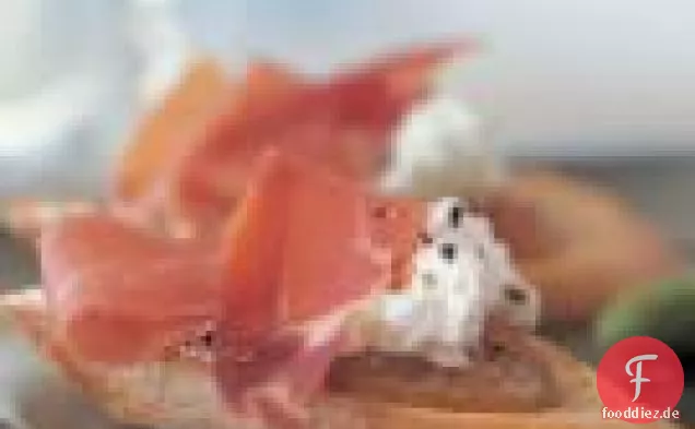 Ricotta, Feige & Schinken Bruschetta