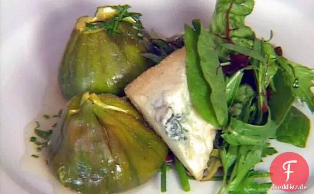 Geröstete Feigen mit Baby Greens und Honig-Vinaigrette