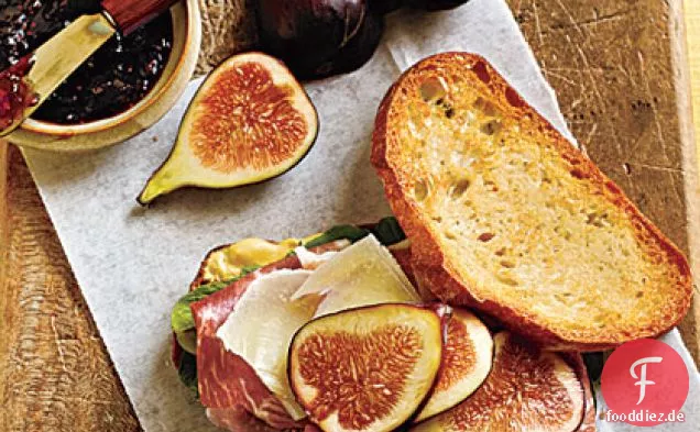 Prosciutto, frische Feigen und Manchego Sandwiches