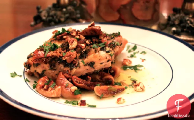 Kräuter-Knoblauch-Huhn mit gerösteten Feigen