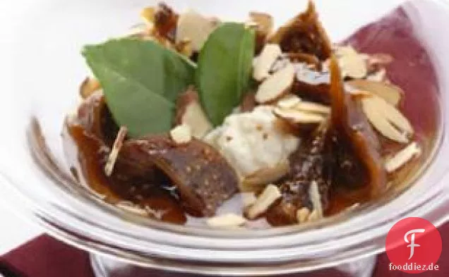Marsala-pochierte Feigen Über Ricotta