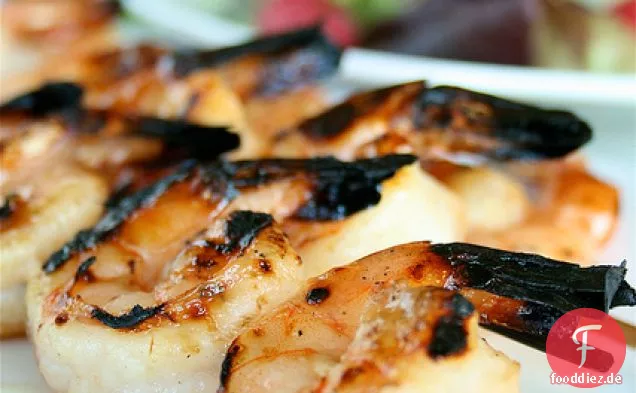 Gegrillte Honig-Knoblauch-Garnelen