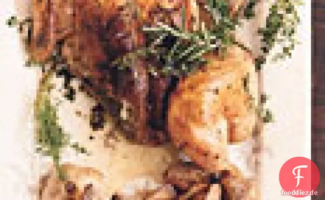 Brathähnchen mit Rosmarin-Knoblauch-Paste