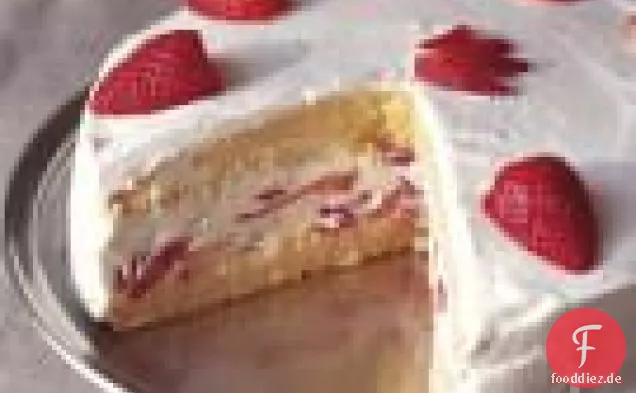 Erdbeer-Génoise Mit Schlagsahne
